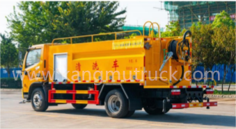 Dongfeng Dolika D7 8Cbm ဖိအားမြင့် သန့်ရှင်းရေးထရပ်ကား